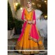 Banarasi Silk Hot Pink And Mustard Lehenga Choli