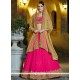 Zari Work Hot Pink Lehenga Choli