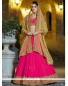 Zari Work Hot Pink Lehenga Choli