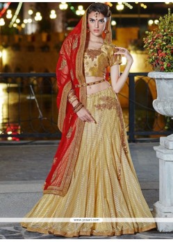 Net Lace Work Lehenga Choli