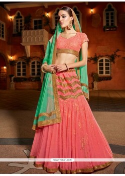 Net Rose Pink Lehenga Choli