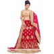 Art Silk Hot Pink Patch Border Work Lehenga Choli