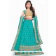 Art Silk Turquoise Lehenga Choli