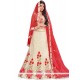 Cream And Red Lehenga Choli