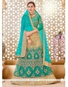 Turquoise Embroidered Work Lehenga Choli