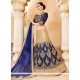 Embroidered Work Navy Blue Lehenga Choli