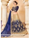 Embroidered Work Navy Blue Lehenga Choli