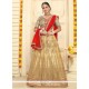 Beige Embroidered Work Lehenga Choli