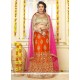 Lace Net Lehenga Choli In Orange