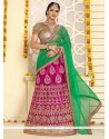 Net Magenta Lehenga Choli