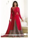 Prachi Desai Red Long Choli Lehenga