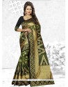 Banarasi Silk Green Designer Traditional Saree