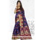 Blue Woven Work Banarasi Silk Designer Traditional Saree