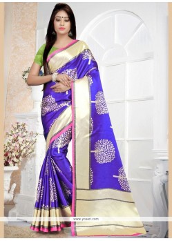 Art Silk Blue Designer Traditional Saree