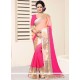 Pink Faux Georgette Shaded Saree