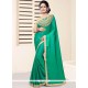 Faux Georgette Lace Work Classic Designer Saree