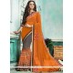 Multi Colour Print Work Faux Georgette Printed Saree