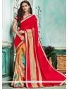 Faux Georgette Printed Saree