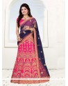 Art Silk Pink Lehenga Choli