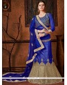 Banglori Silk Blue Embroidered Work Lehenga Choli