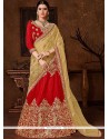 Red Resham Work Banglori Silk Lehenga Choli