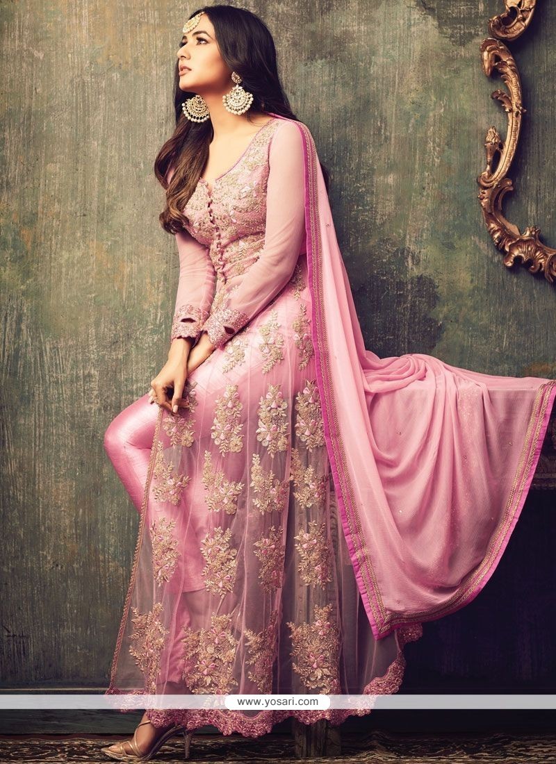 pink frock suit