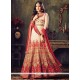 White Embroidered Work Net Floor Length Anarkali Suit