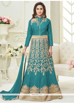 Krystle Dsouza Resham Work Floor Length Anarkali Suit