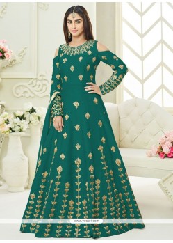 Krystle Dsouza Embroidered Work Floor Length Anarkali Suit