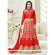 Krystle Dsouza Red Floor Length Anarkali Suit