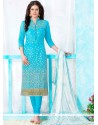 Cotton Resham Work Churidar Designer Suit