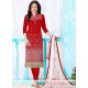 Red Churidar Designer Suit