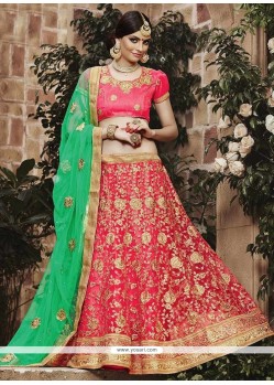 Net Pink Lehenga Choli