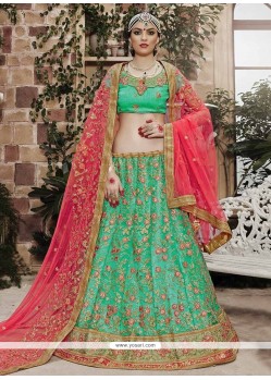 Net Sea Green Lehenga Choli