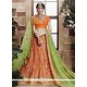 Orange Net Lehenga Choli