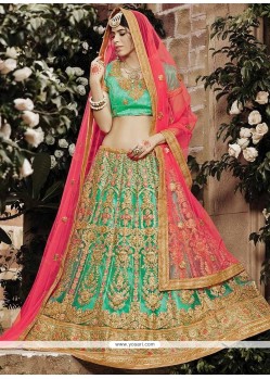 Net Sea Green Lehenga Choli