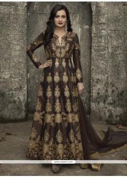 Diya Mirza Art Silk Floor Length Anarkali Suit