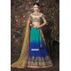 Shaded Blue designer Indian lengha choli