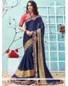 Faux Georgette Embroidered Work Classic Designer Saree