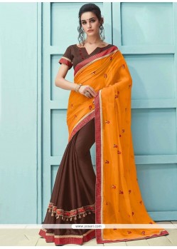 Faux Georgette Half N Half Saree