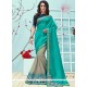 Faux Georgette Embroidered Work Designer Half N Half Saree