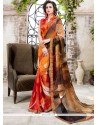 Multi Colour Printed Saree