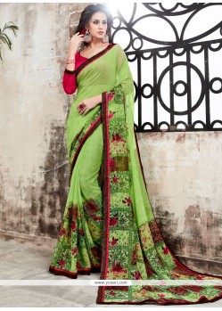 Multi Colour Printed Saree