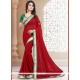 Patch Border Work Faux Georgette Casual Saree