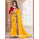 Mustard Patch Border Work Casual Saree