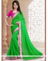 Patch Border Work Faux Georgette Casual Saree