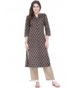 Black Cotton Party Wear Kurti