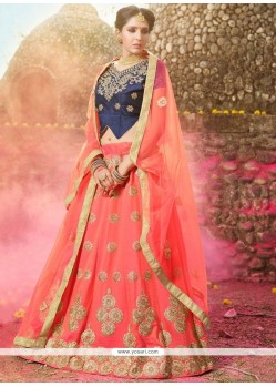 Orange Zari Work Lehenga Choli