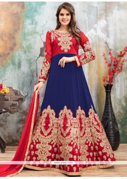 Buy Red Faux Georgette Printed Anarkali Suit After Six Wear Online at Best  Price