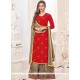 Krystle Dsouza Red Faux Georgette Embroidered Work Designer Palazzo Suit